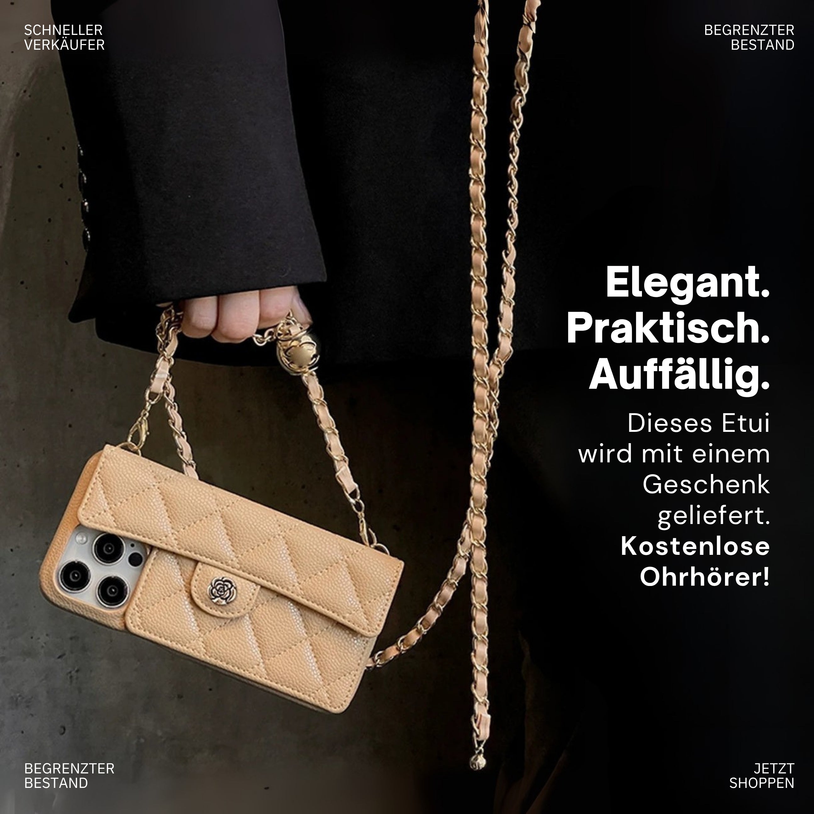 Couture Clutch™ Leder-Wallet-iPhone-Hülle + GRATIS Kopfhörer 🎧✨