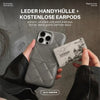 DiamantNaht™ – Luxus Handyhülle aus veganem Leder + GRATIS Kopfhörer