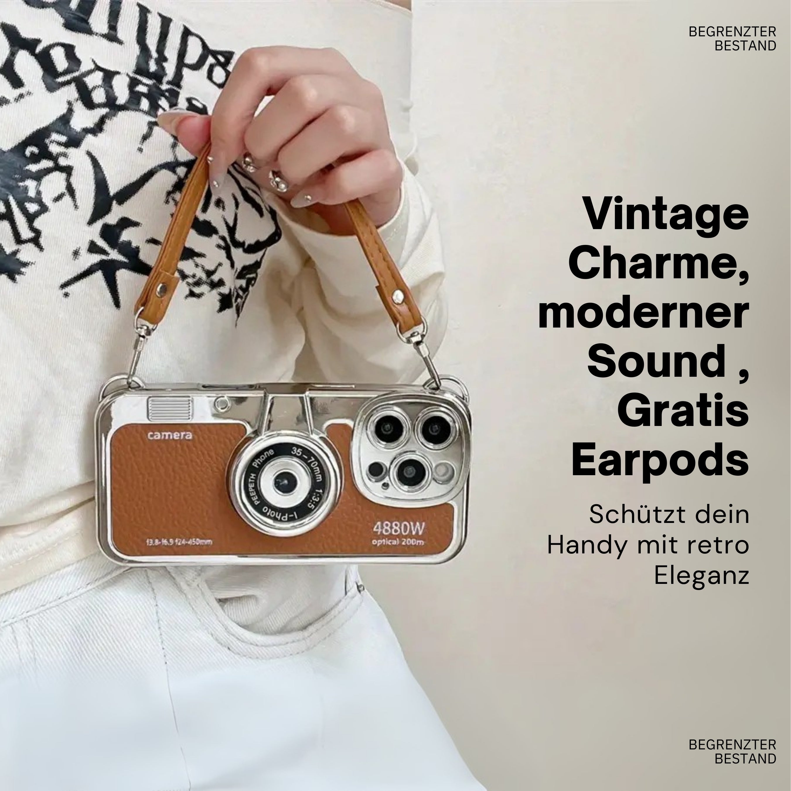 EmilyCam™ – Paris Retro Kamera iPhone Hülle + GRATIS Kopfhörer ✨