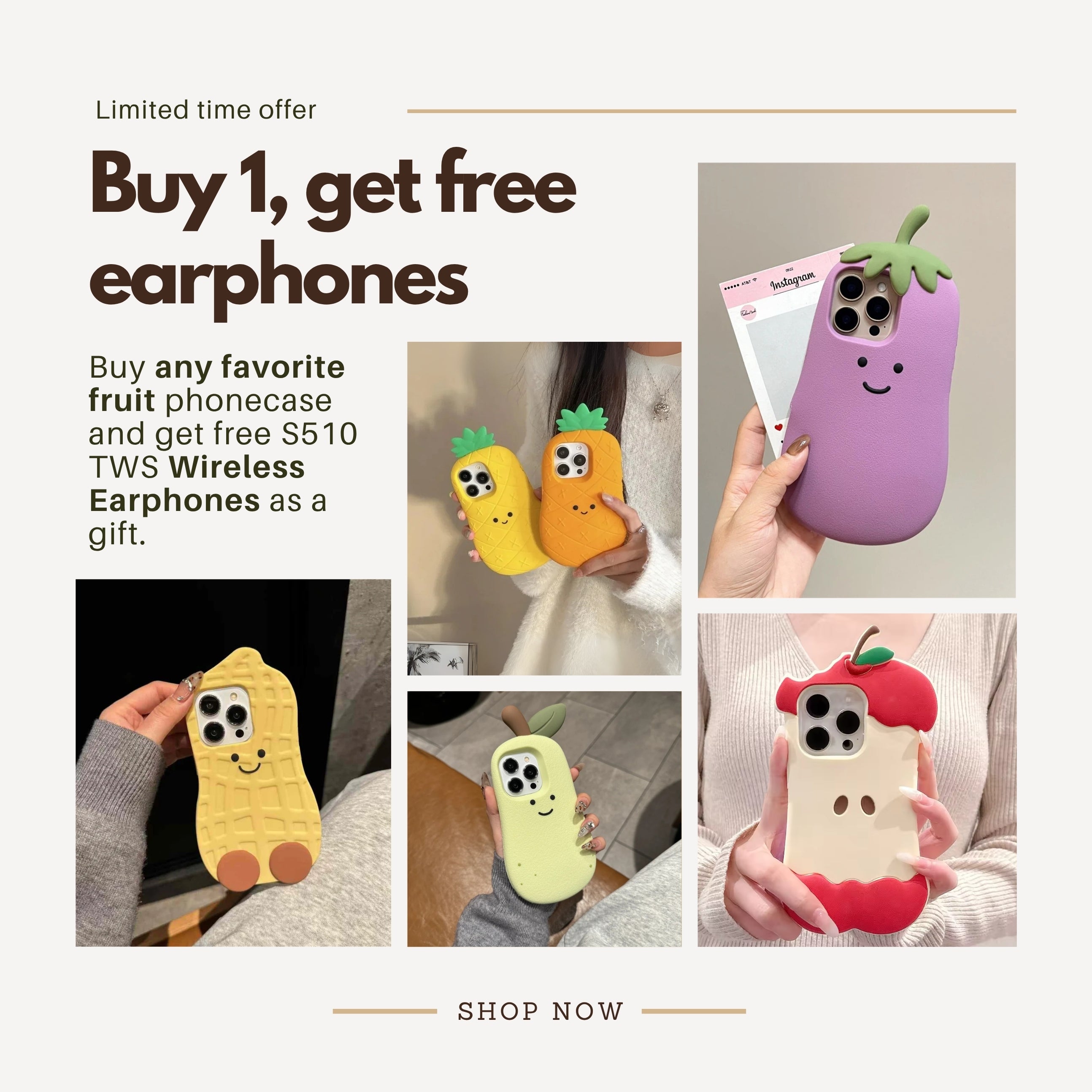Fruits - iPhone Case + Free Earphones