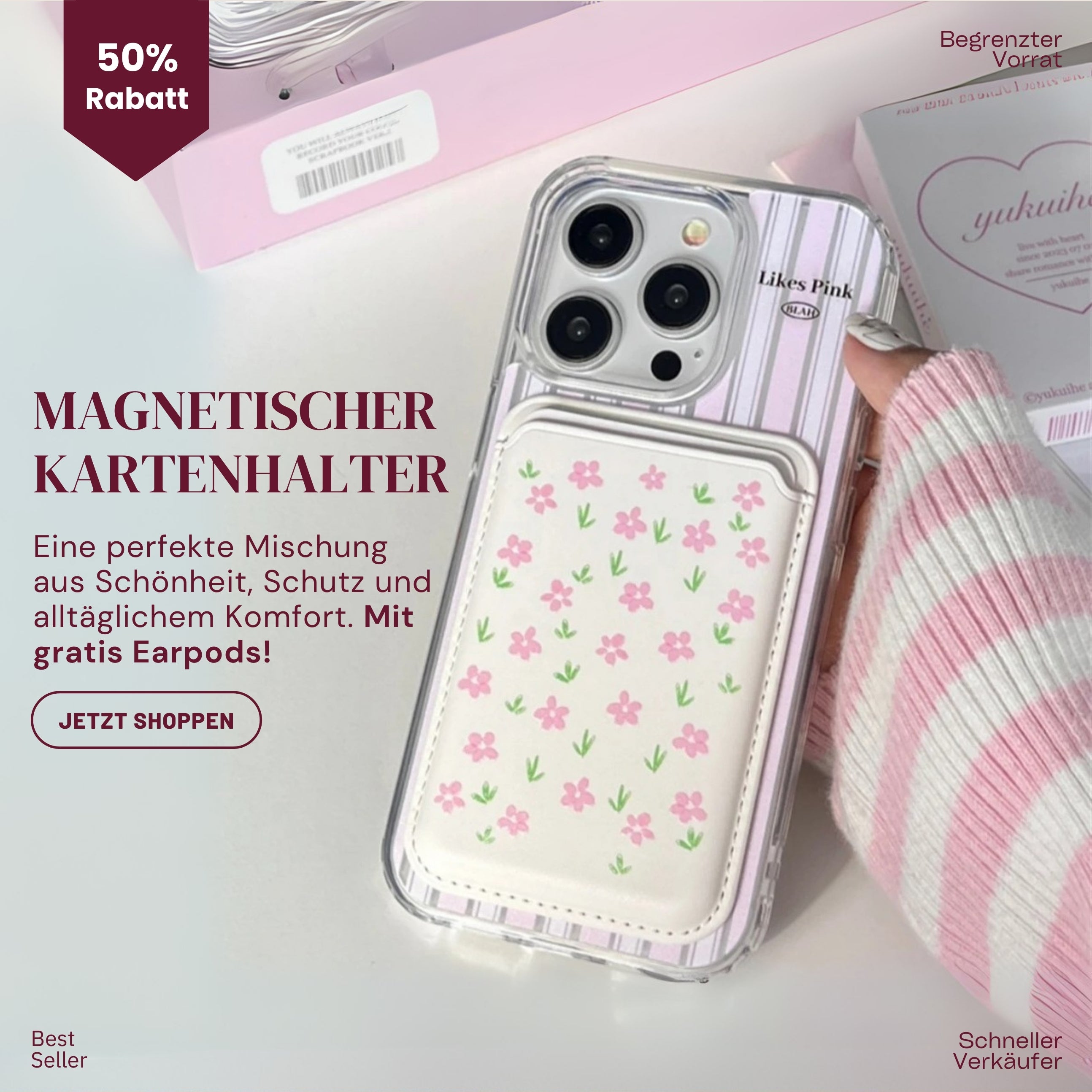 Koreanisches Magnetische Kartenklammer + Gratis Kopfhörer