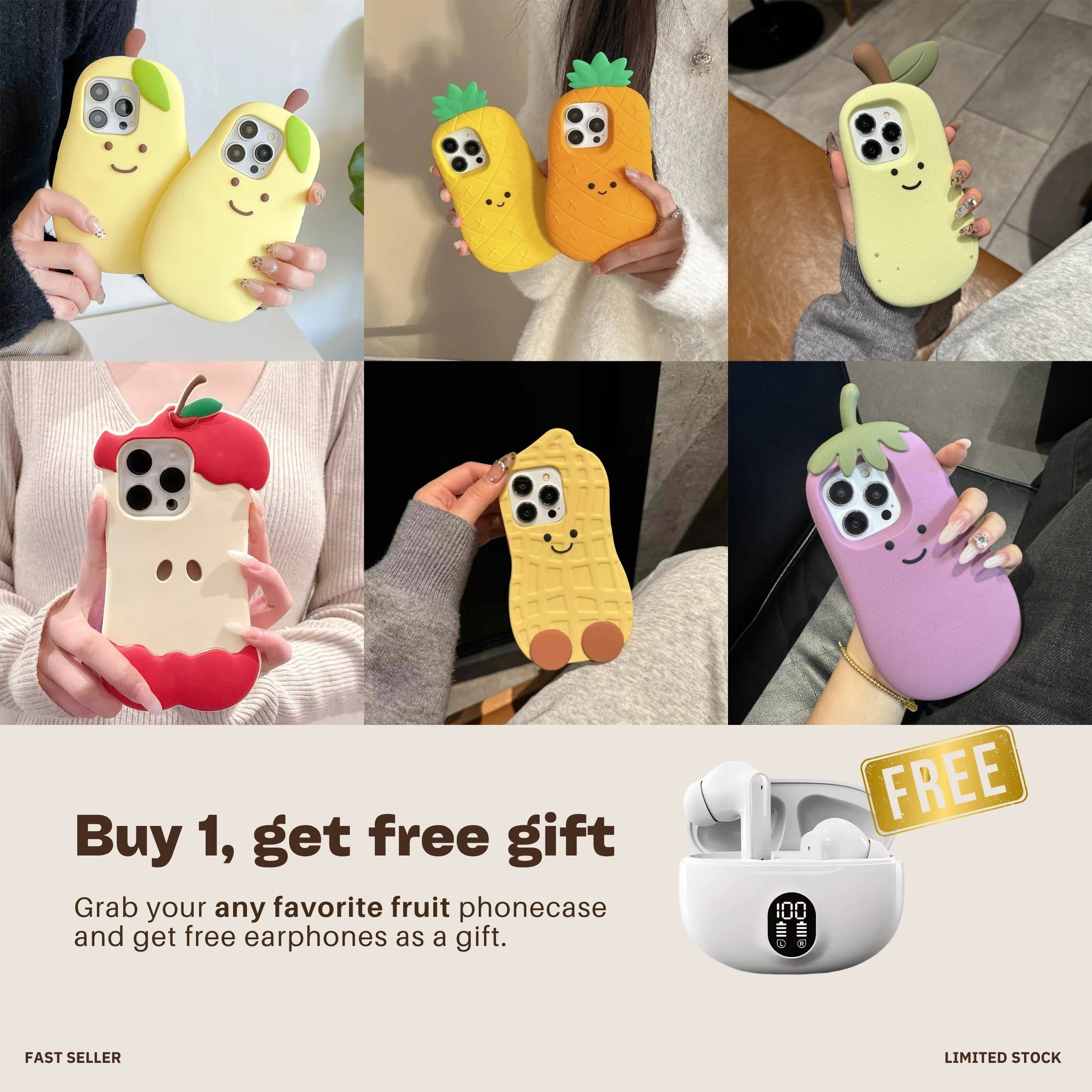Fruits - iPhone Case + Free Earphones