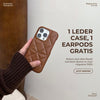 DiamantNaht™ – Luxus Handyhülle aus veganem Leder + GRATIS Kopfhörer