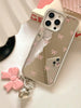 Stylish Bow Mirror Case + Gratis-Kopfhörer
