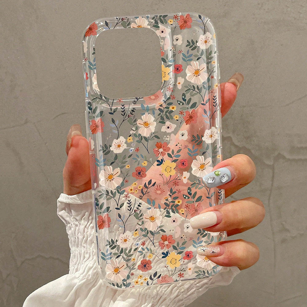 Floral Pattern Soft Case + Earphone Deal