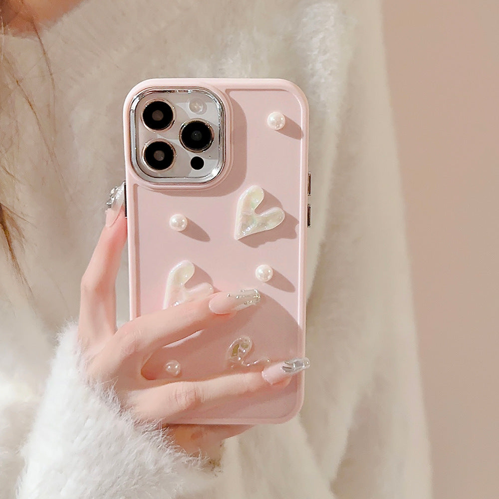 Pearl Heart Case + Gratis-Kopfhörer 💖