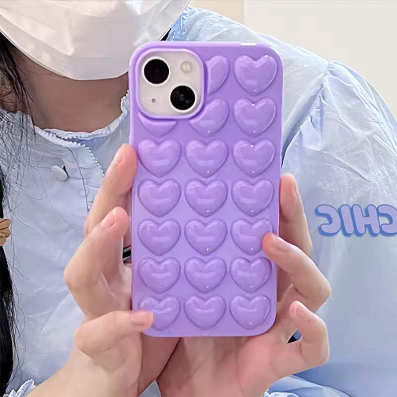 Love Heart Case For iPhone + Earphone FREE