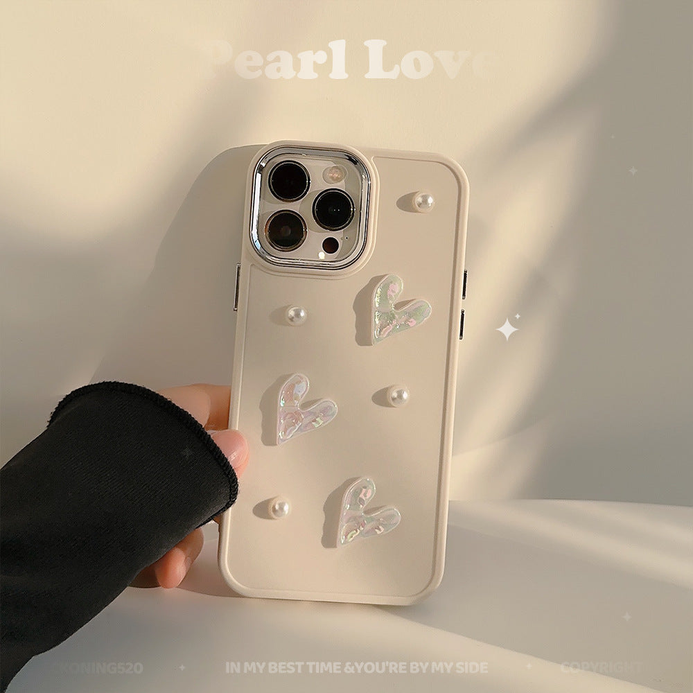 Pearl Heart Case + Gratis-Kopfhörer 💖