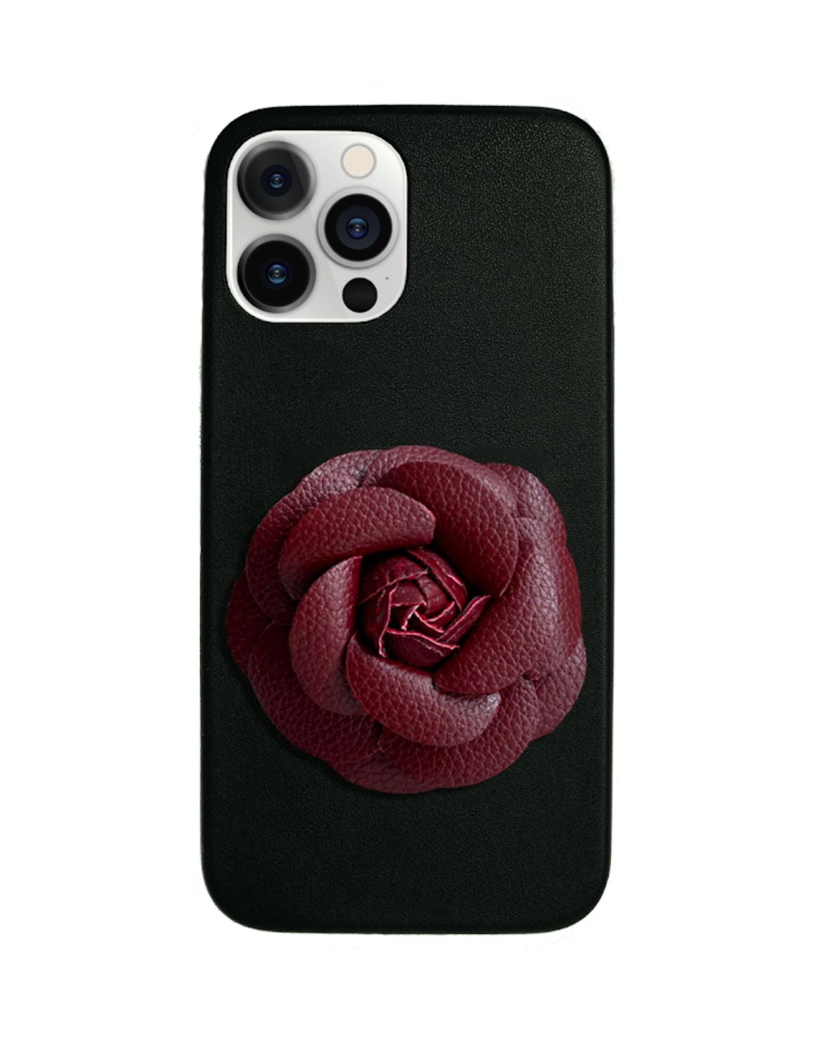 Bordeaux Camellia-Hülle – Inklusive GRATIS Kopfhörer